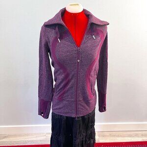 Lululemon Stride Jacket Mini Check Pique Plum | Size 4